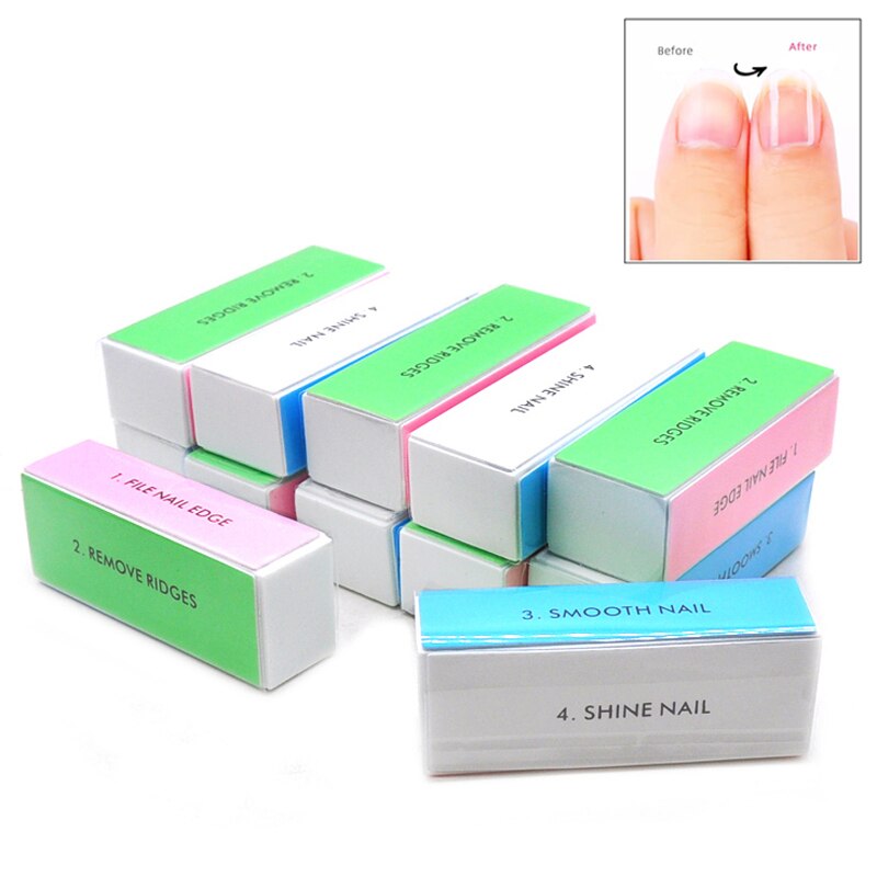 Nail Art Glossy - 5pcs Colorful Buffing Block 4 Way