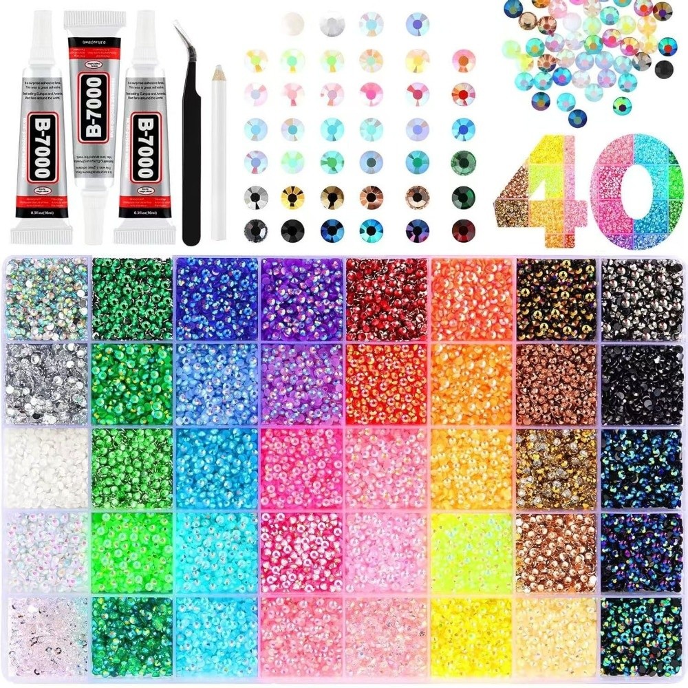 Rhinestone Nail Gem - Multicolor Resin Rhinestone Kit DIY Decoration