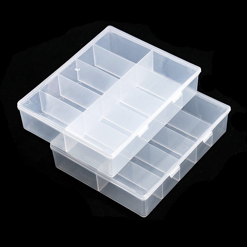 Rhinestone Nail Gem - 10 Grids Empty Clear Storage Box
