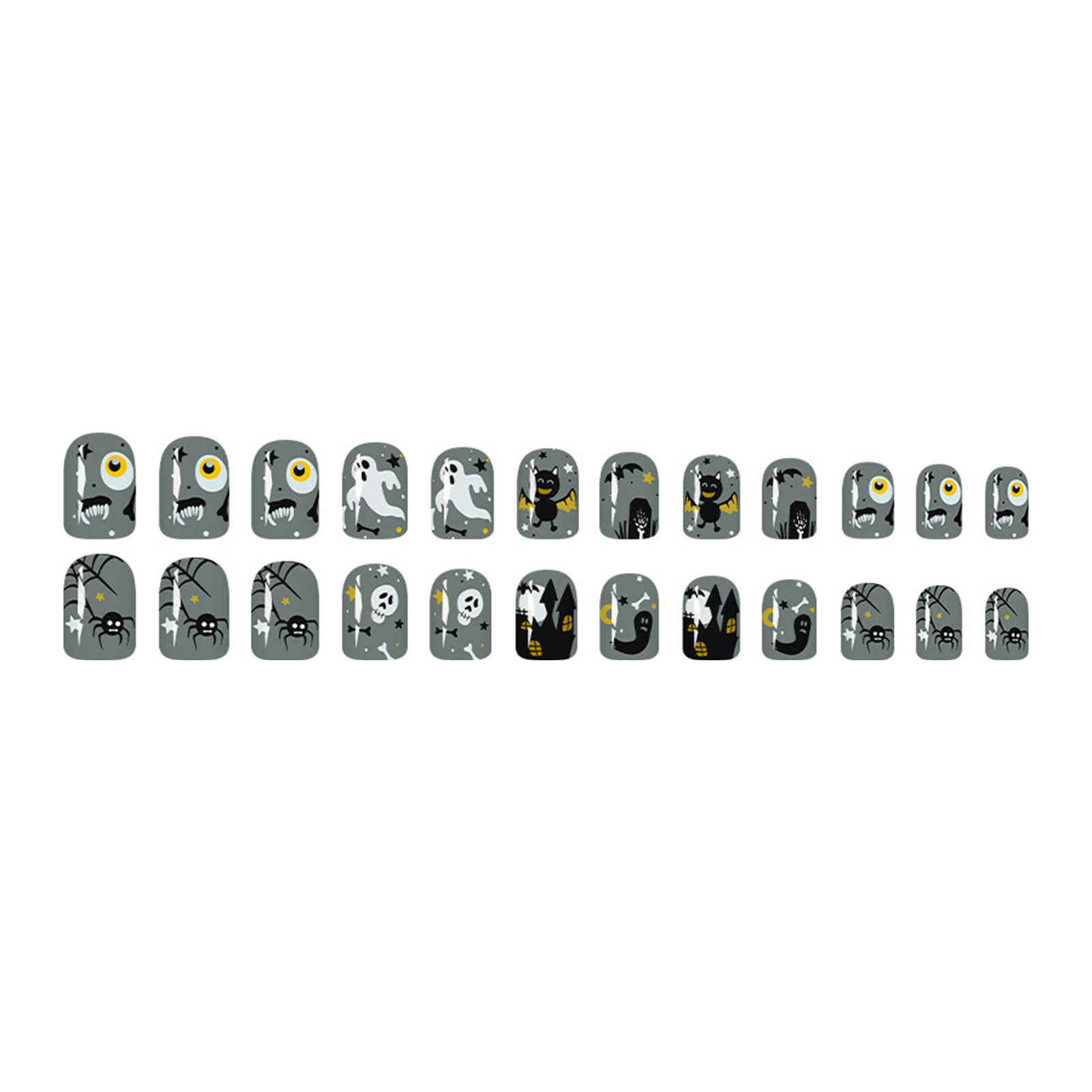 Press On Nails Glossy Hallowee - Nail Art Glossy 评论和价格