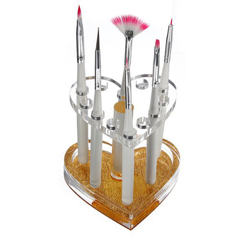 12 Holes Nail Brushes Storage  - Nail Art Vector 评论和价格
