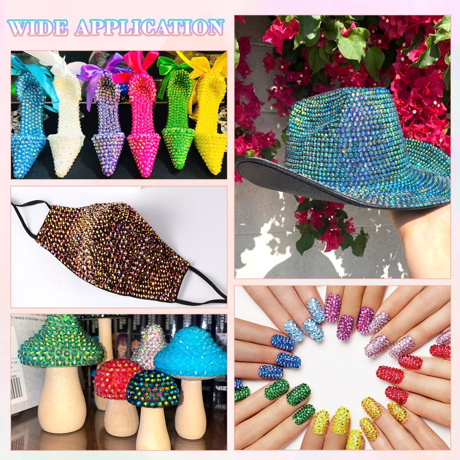 42 Colors Resin Jelly Rhinesto - Rhinestone Nail Gem 评论和价格