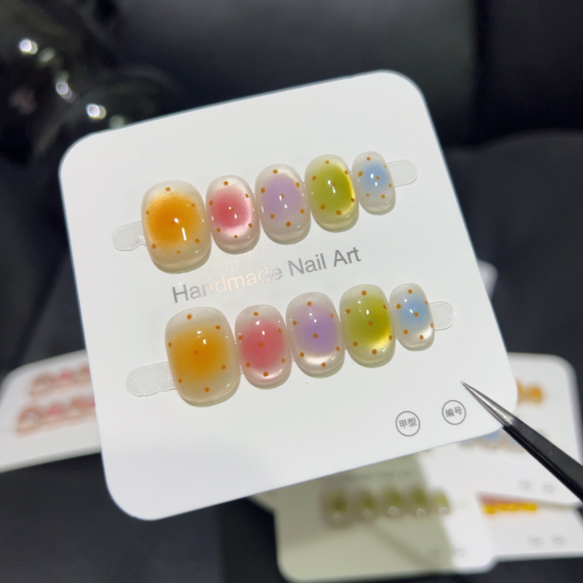 10PCS Colorful Short Square Ro - Nail Art Glossy 评论和价格