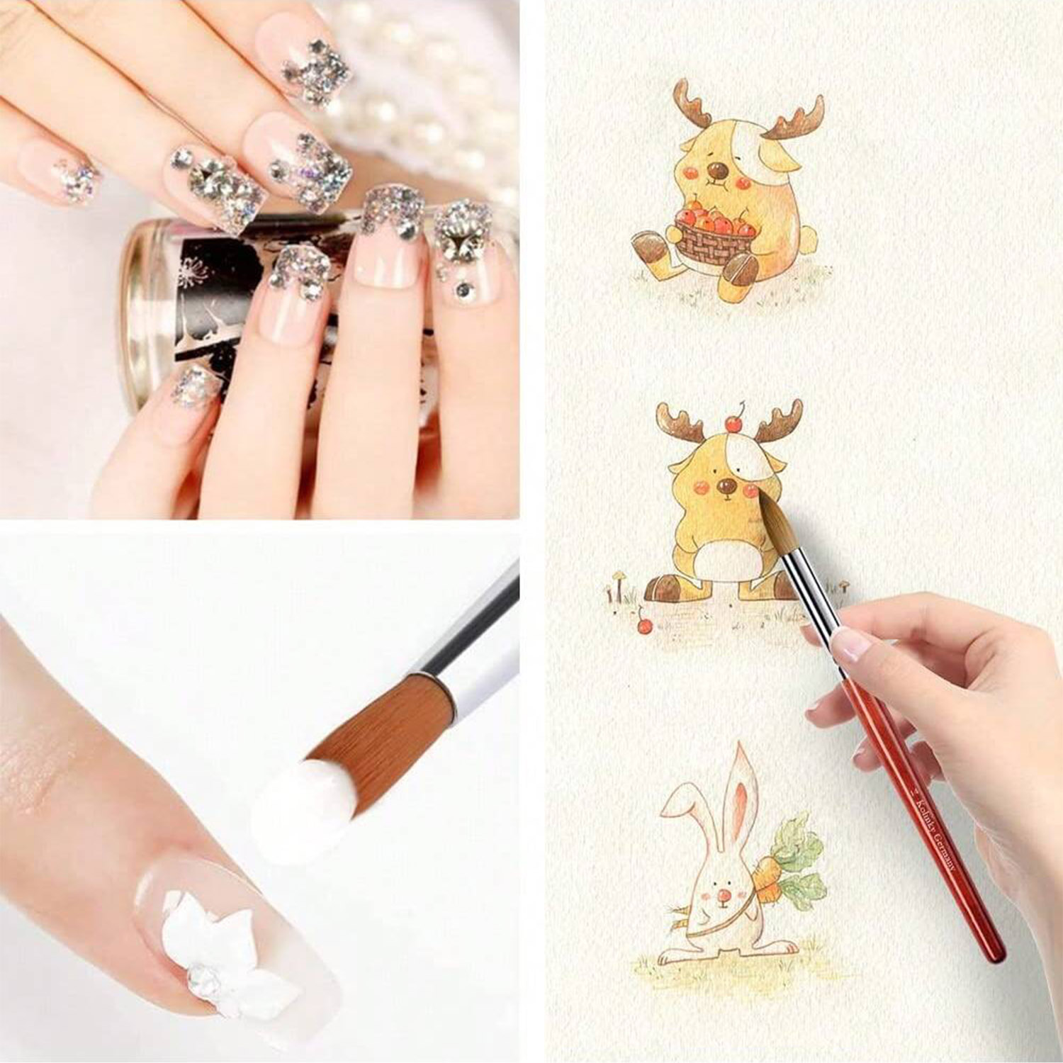 3PCS Kolinsky Mahogany Stem Ac - Nail Art Mahogany 评论和价格