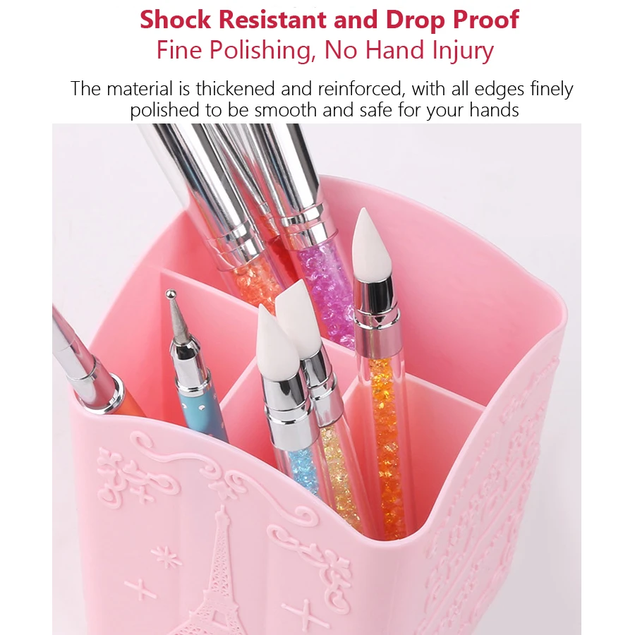 4-Compartment Nail Art Brush H - Nail Art Vector 评论和价格