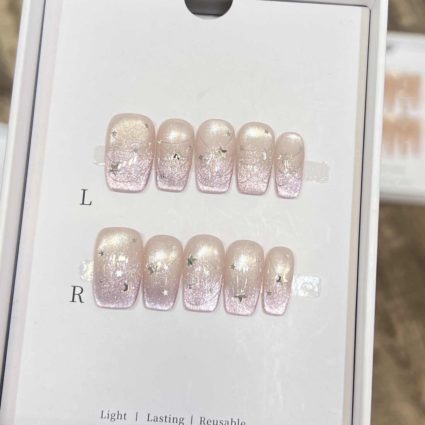 10pcs French Blue Glossy Flora - Nail Art Glossy 评论和价格