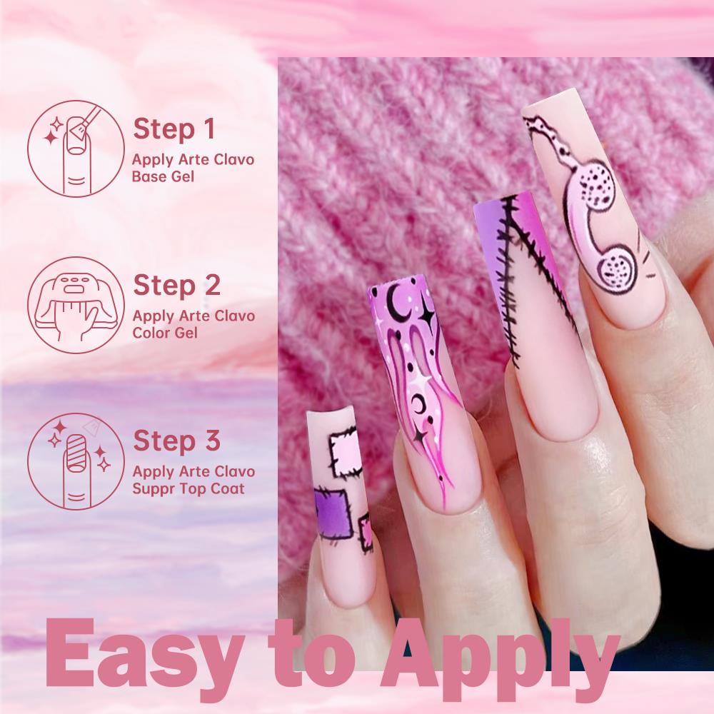 Arte Clavo Orange Yellow Serie - Nail Art One Piece 评论和价格