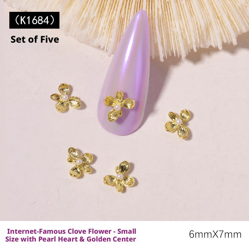 10Pcs Y2K Lilac Flower 3D Nail - Nail Art Lilac 评论和价格