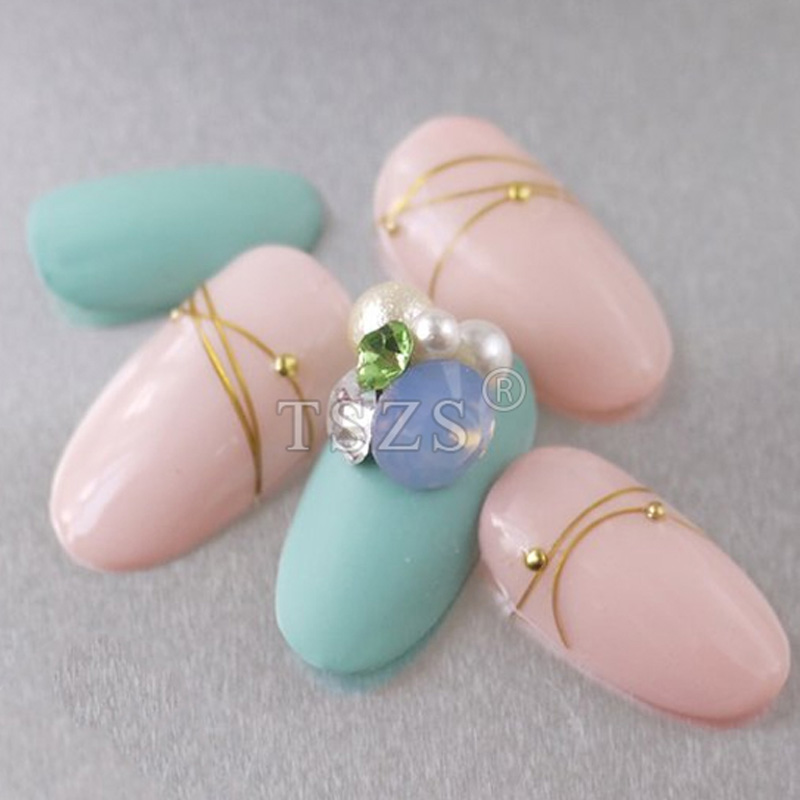 TSZS 200pcs Short Medium Oval  - Nail Art Navy 评论和价格