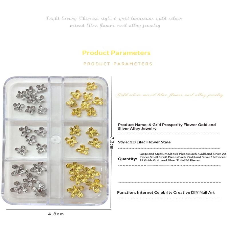 20/30pcs  3D Alloy Nail Art Li - Nail Art Lilac 评论和价格