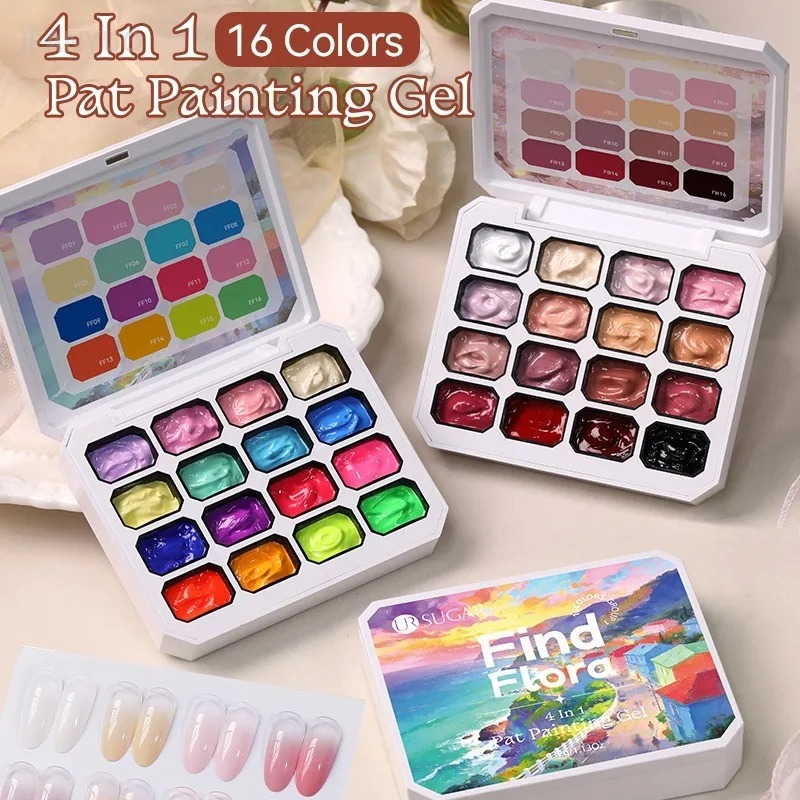 4 in 1 16 Colors Nail Art Pain - Nail Art One Piece 评论和价格