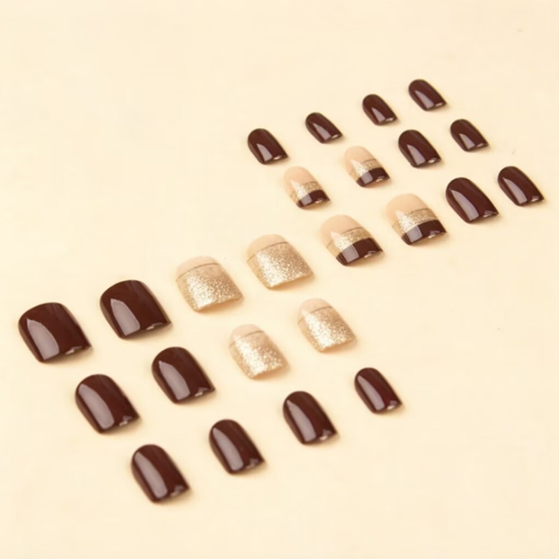 Short Square fake nails for wo - Nail Art Glossy 评论和价格
