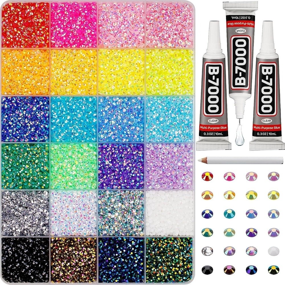 Multicolor Resin Rhinestone Ki - Rhinestone Nail Gem 评论和价格