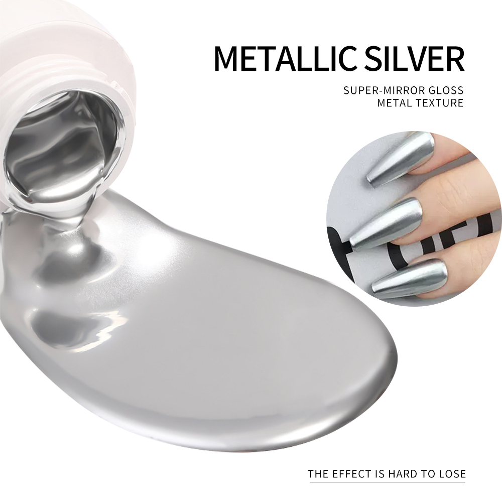 5ml Silver Gold Metallic Gel N - Nail Art Glossy 评论和价格