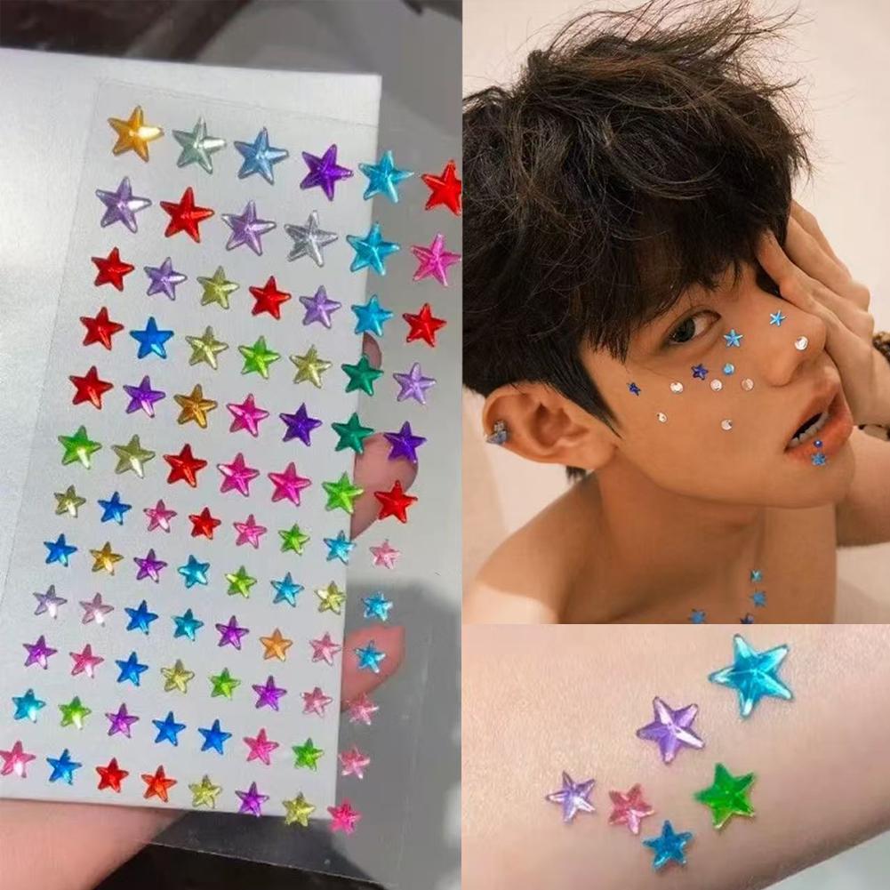 Self-Adhesive Face Rhinestones - Nail Art Nail Art 评论和价格