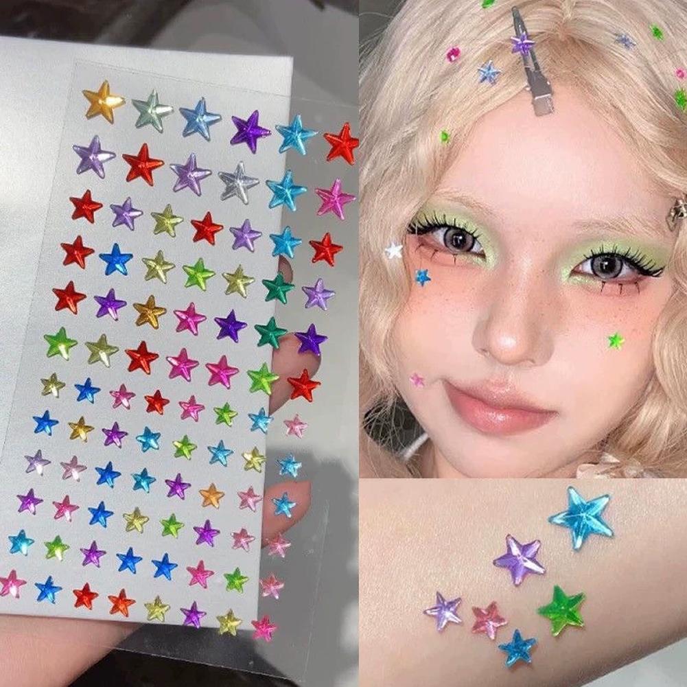 Self-Adhesive Face Rhinestones - Nail Art Nail Art 评论和价格