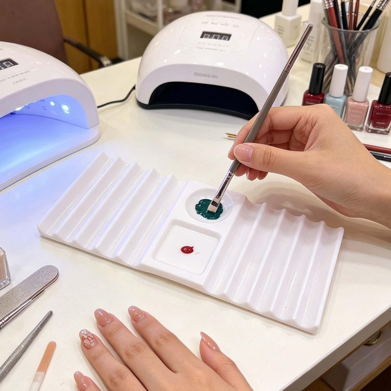 Reusable Nail Art Palette with - Nail Art Vector 评论和价格