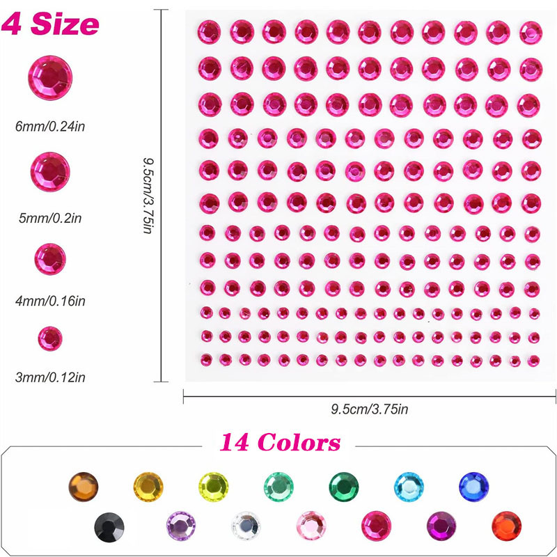 Self Adhesive Rhinestone Gem S - Rhinestone Nail Gem 评论和价格
