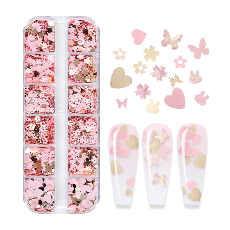 Mix Color Fluorescent Butterfl - Nail Art Glossy 评论和价格