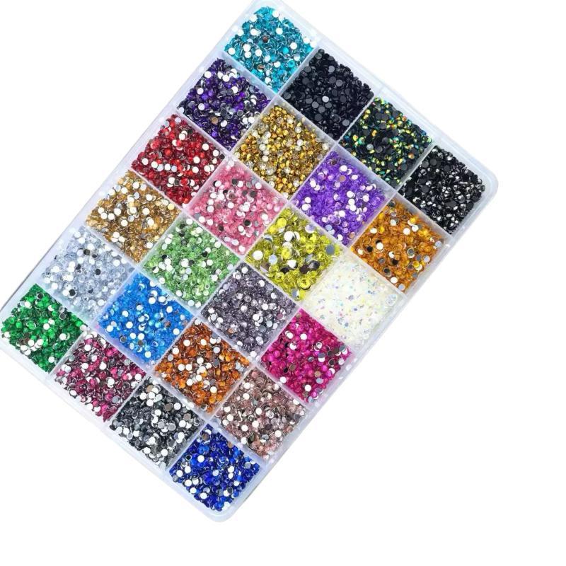 15 Colors Resin Rhinestone Bed - Rhinestone Nail Gem 评论和价格