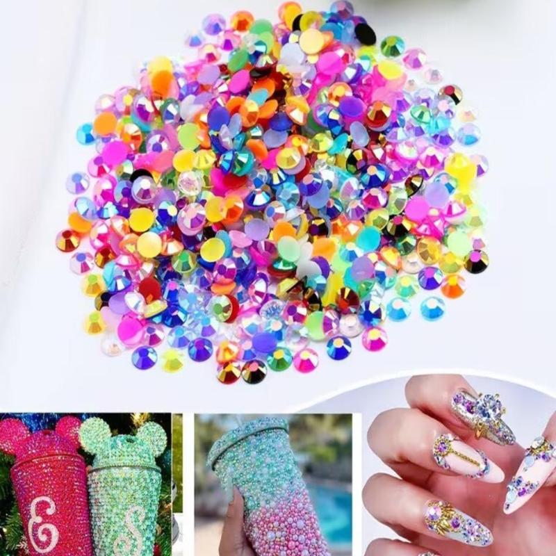 15 Colors Resin Rhinestone Bed - Rhinestone Nail Gem 评论和价格