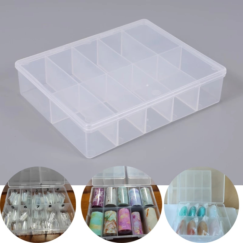 10 Grids Empty Clear Storage B - Rhinestone Nail Gem 评论和价格