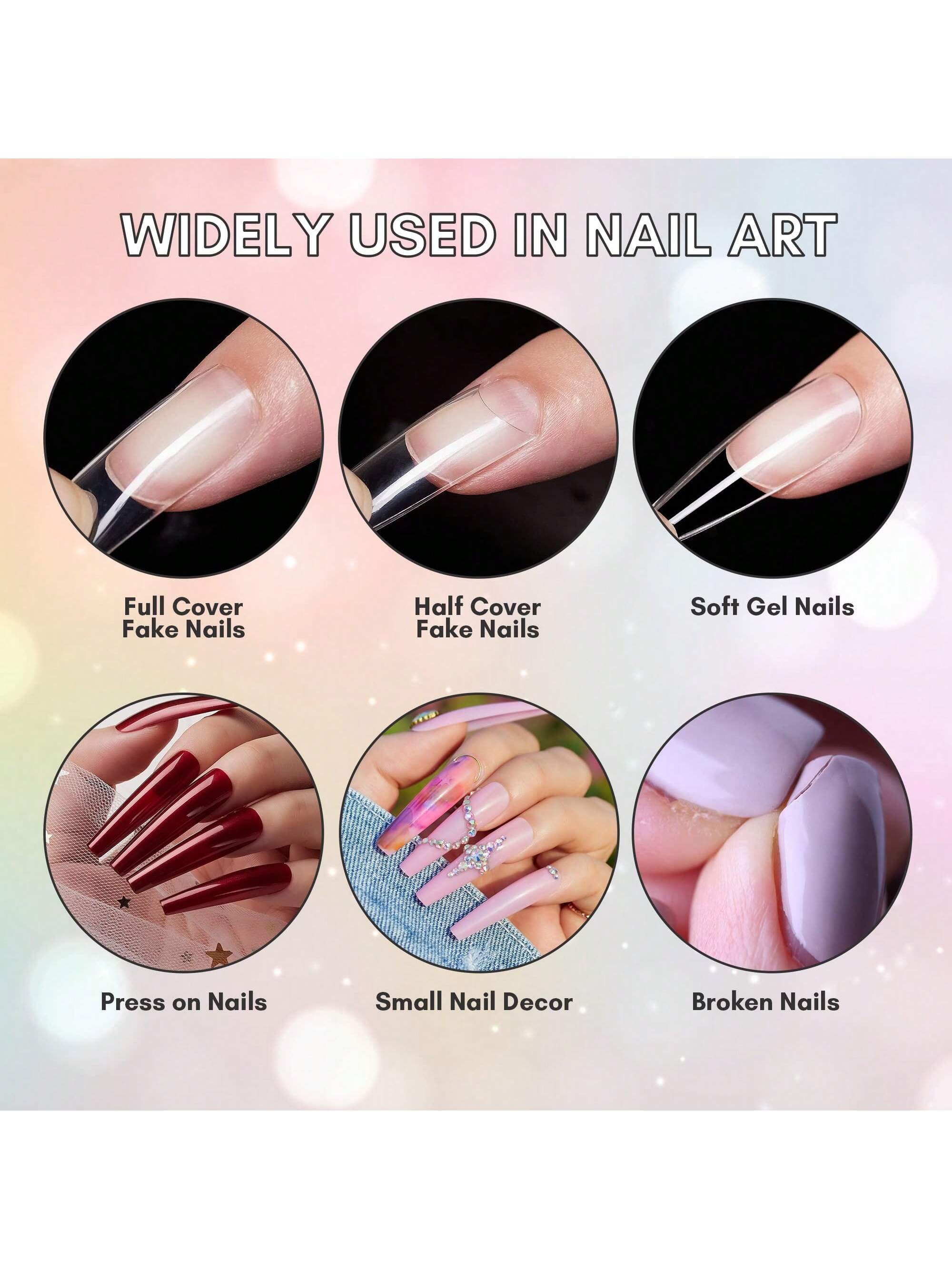 100/1000Pack 2g Acrylic Nail G - Rhinestone Nail Gem 评论和价格