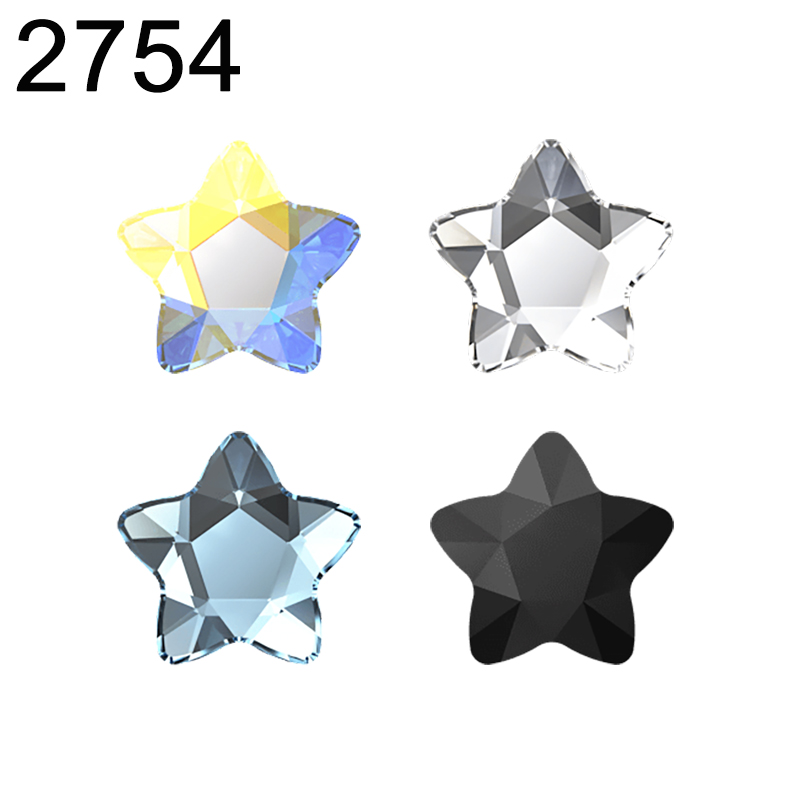 Genuine 2754 Star Flower Flat  - Rhinestone Nail Gem 评论和价格