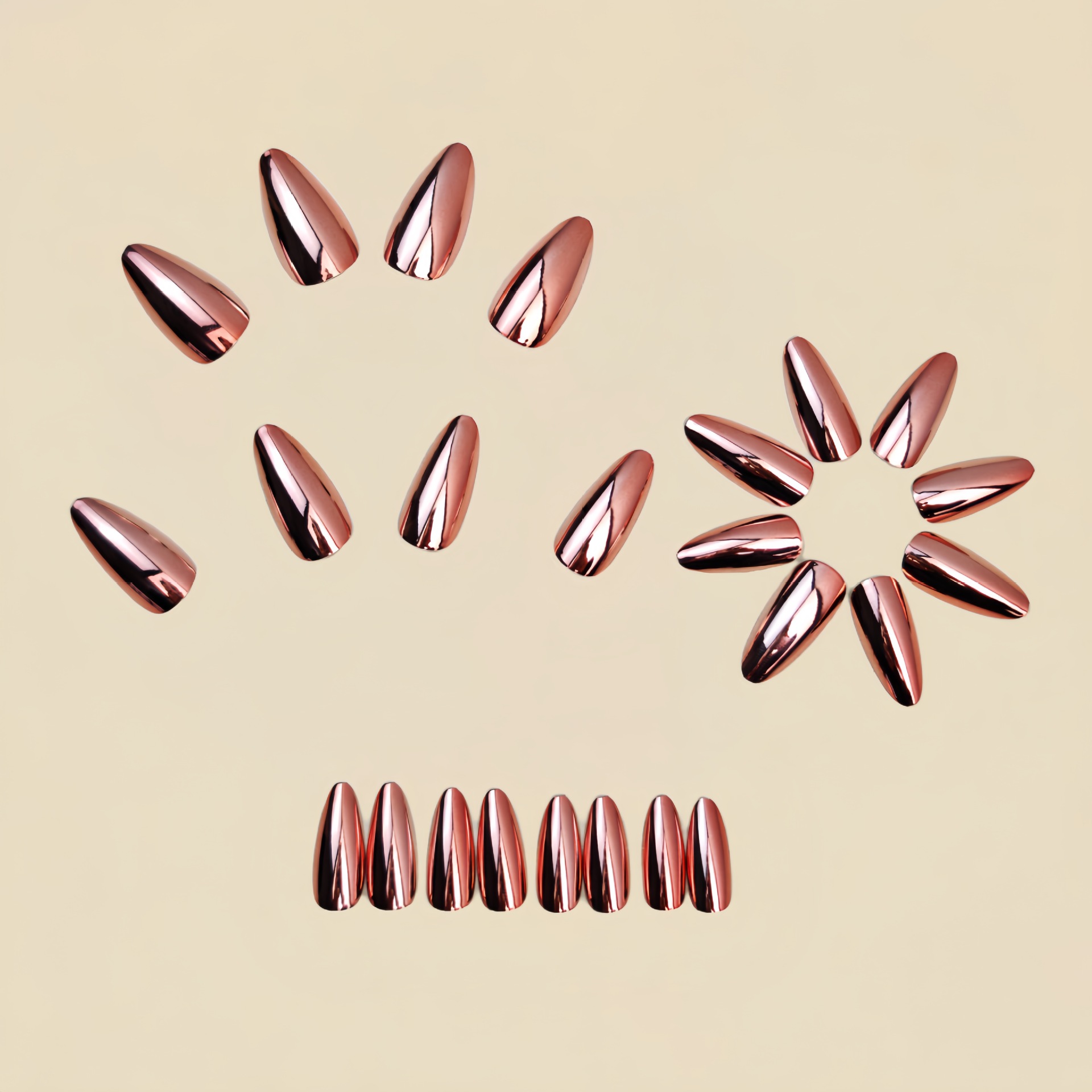 Medium fake nails for women  g - Nail Art Glossy 评论和价格