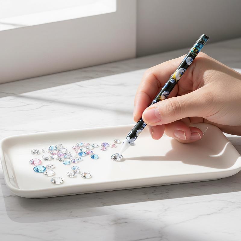 Nail Art Dotting Pencil 1Pcs W - Rhinestone Nail Gem 评论和价格