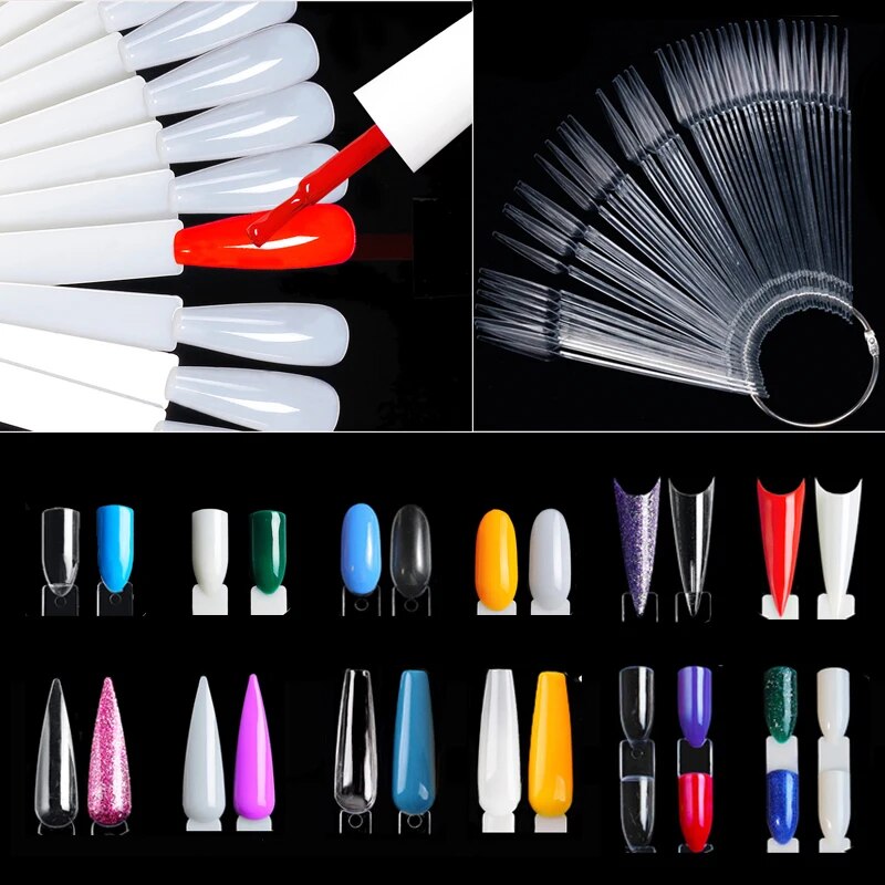Nail Display Sticks Clear Natu - Nail Art Navy 评论和价格